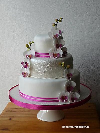 Orchid Wedding Cake - Cake by Jana