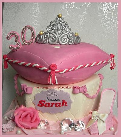 Princess Pillow Cake with Princess Slipper - Cake by Mel_SugarandSpiceCakes