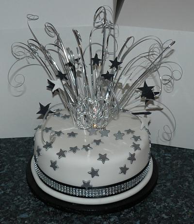 traditional silver spray cake  - Cake by Krazy Kupcakes 