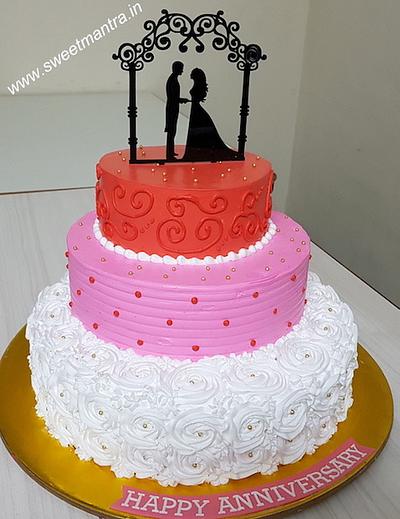 Anniversary Cream cake - Cake by Sweet Mantra Homemade Customized Cakes Pune