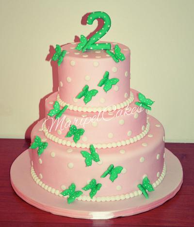 Cake butterfly - Cake by MaripelCakes