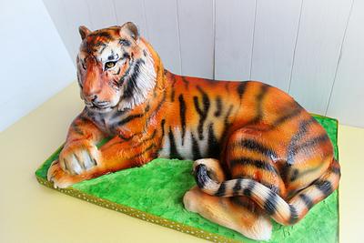 3D cake tiger - Cake by Екатерина Андриянова 