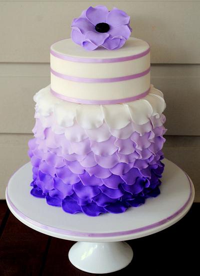 Purple Petal Cake - Cake by Amelia's Cakes
