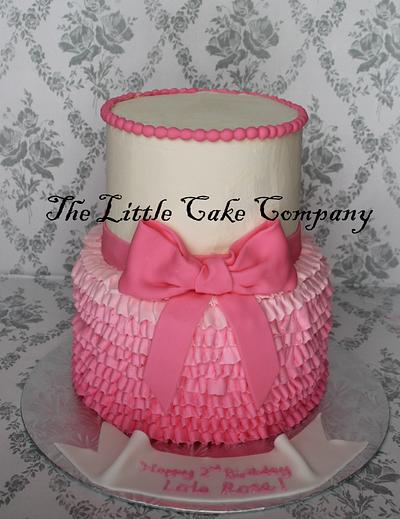 ombre pink ruffles - Cake by The Little Cake Company