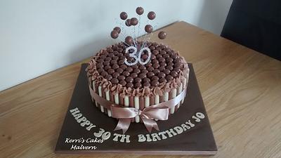 30th Chocolate Cake x - Cake by Kerri's Cakes