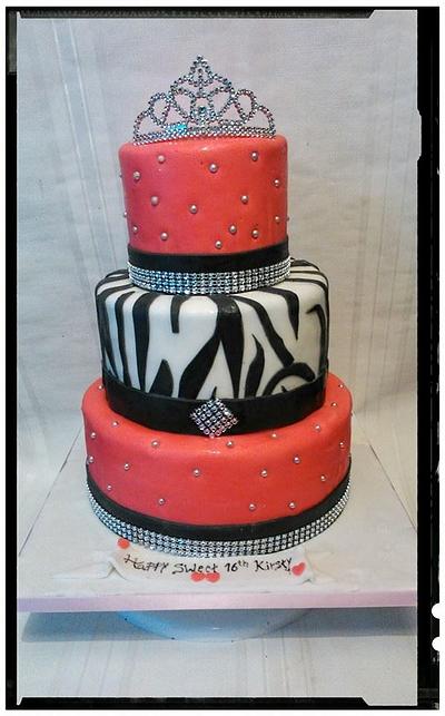 Sweet 16 bday cake - Cake by Cake Wonderland