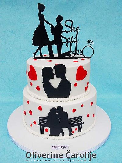 LOVE CAKE - Cake by Oliverine Čarolije 