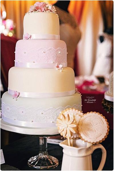 Pretty pastel wedding cake - Cake by Michelle George
