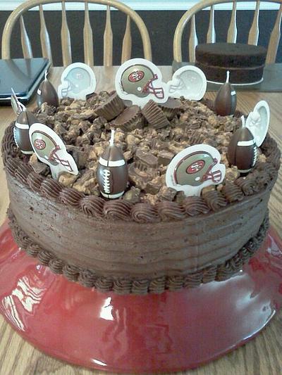 Football Fan Birthday Cake - Cake by The Ruffled Crumb