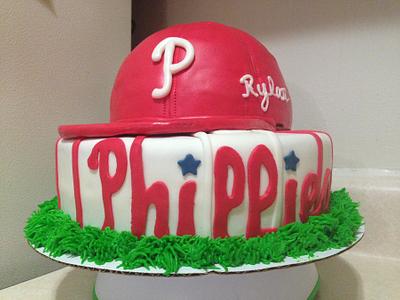 Phillies Baseball Cake - Cake by Jenn