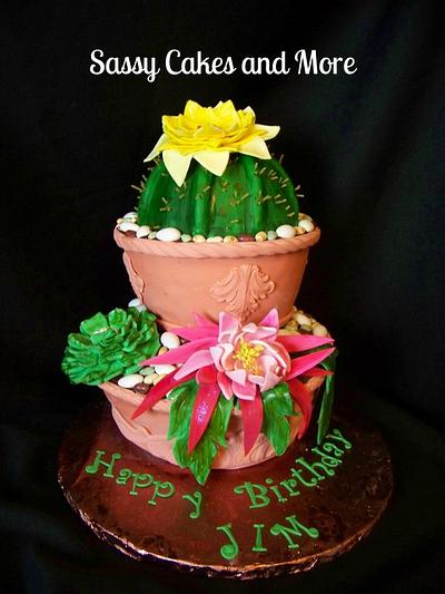 Cactus Pots - Cake by SassyCakesandMore