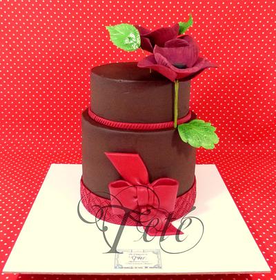  Poppies and bow - Cake by Teté Cakes Design