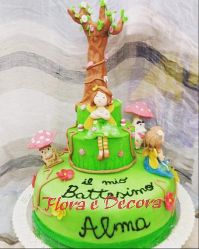 Alma's baptism - Cake by Flora e Decora