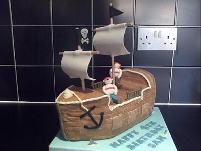 My first ever Pirate Ship cake. - Cake by FancyBakes