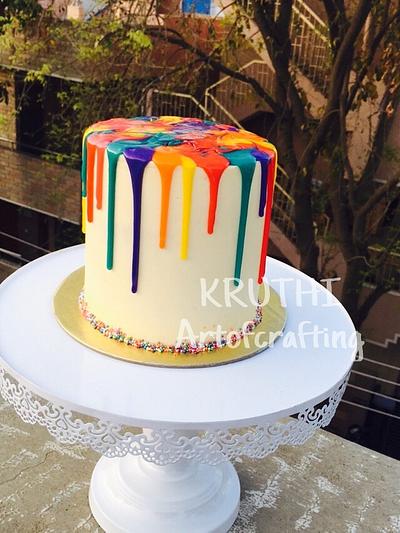 Rainbow drip cake  - Cake by Lavanya Kotha 