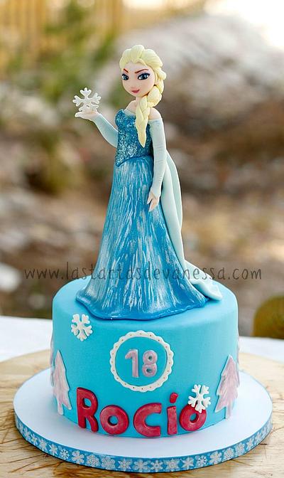 Reina Elsa ( Frozen) - Cake by Vanessa Rodríguez