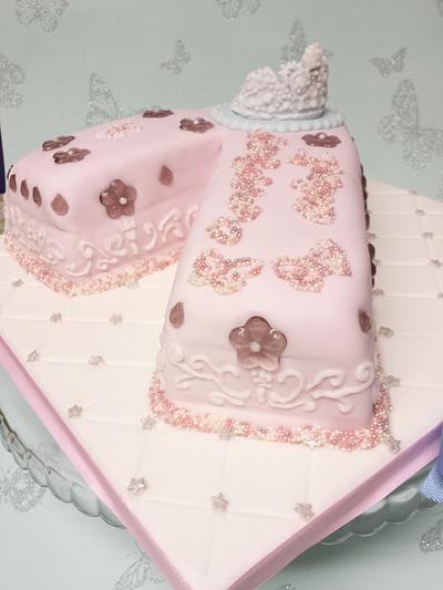 Pretty pink number 7 cake - Cake by Tasha's Custom Cakes