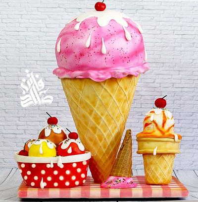 Summer ice cream 3d cake - Cake by Faten_salah