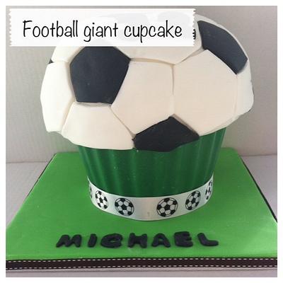 Football Giant Cupcake - Cake by cupkates