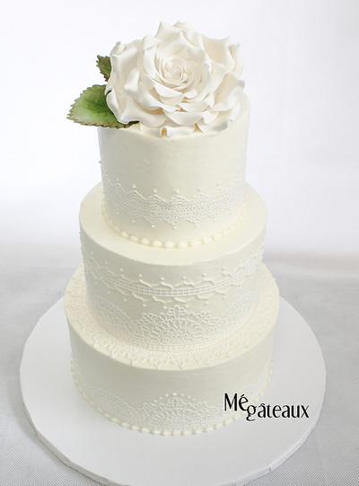 Lace wedding cake - Cake by Mé Gâteaux