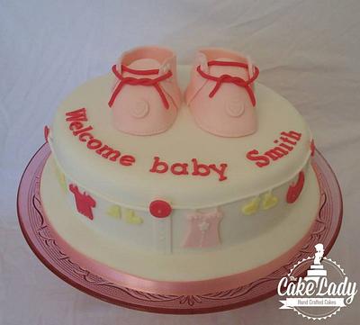 Baby Shower Washing Line Cake - Cake by The Cake Lady
