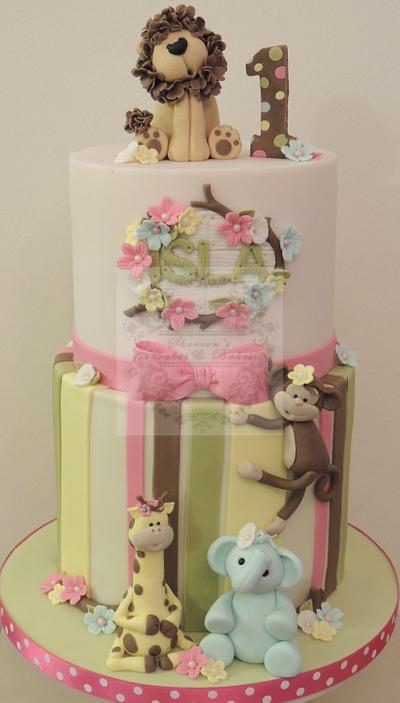 Jungle 1st Birthday Cake - Cake by Shereen