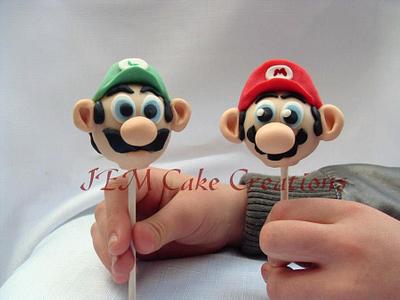 Mario & Luigi Cake Pops - Cake by Julia