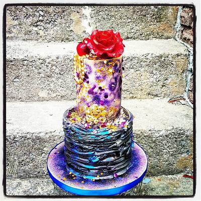 Descendants inspired Cake ...All buttercream that has been airbrushed   - Cake by Danijela Lilchickcupcakes