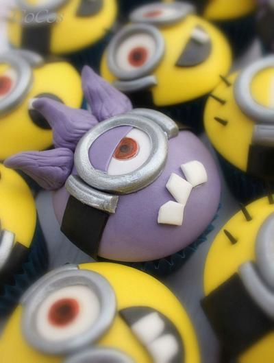 Minion Mania cakes and cupcakes  - Cake by Lynette Brandl