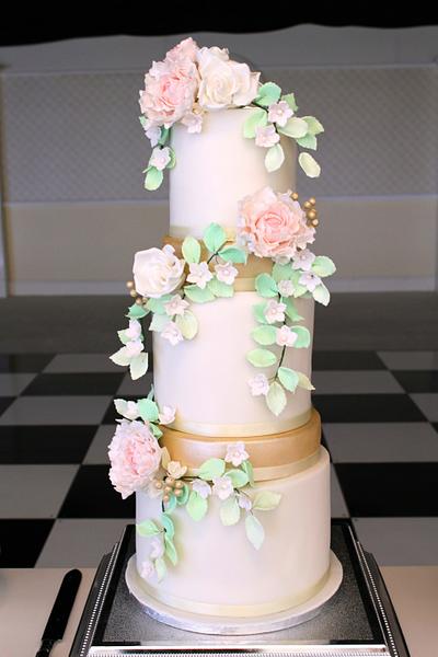 Oriental Spring Blossom Wedding Cake - Cake by Rosewood Cakes