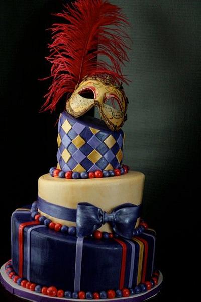 Masquerade cake for a Sweet 16 party. - Cake by Sweet Life of Cakes