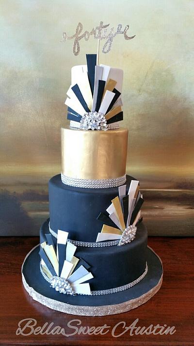 Art Deco Glam cake - Cake by BellaSweet