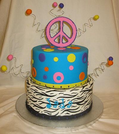 Zebra & Peace Sign - Cake by DoobieAlexander