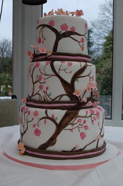 Cherry blossom cake  - Cake by Rebecca 