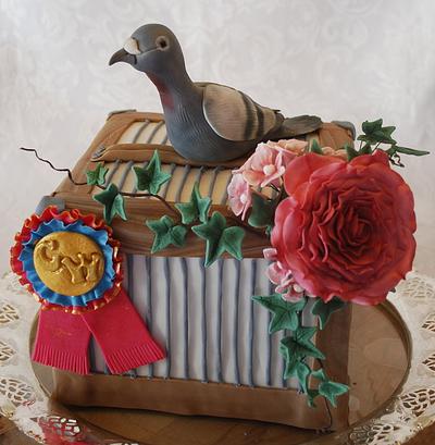 Carrier-pigeon-cage cake! - Cake by Simone Barton