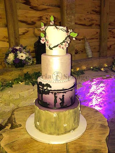 Purple Silhouette Story - Cake by Victoria Forward