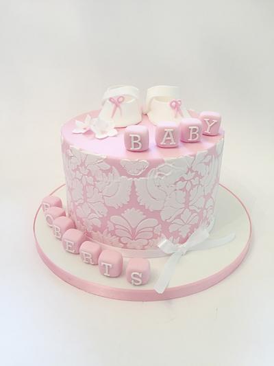 Pretty Baby Shower Cake - Cake by Claire Lawrence