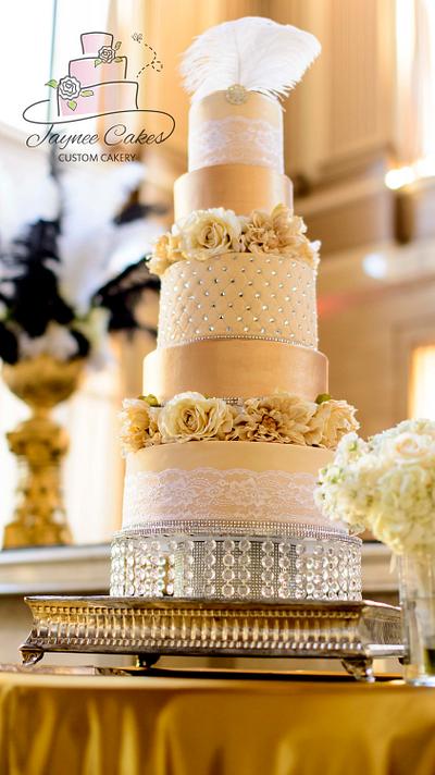 "20's Glam" Wedding Cake - Cake by Jaynee Cakes