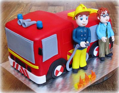 Fireman Sam and Norman - Cake by Lenka