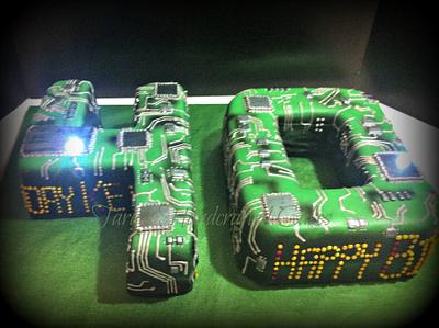 circuit board  - Cake by Taras Handcrafted Cakes