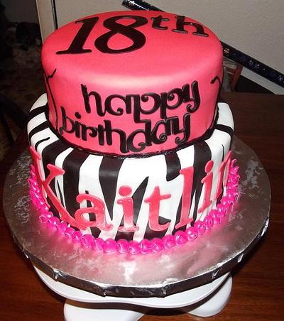 Hot Mess!!  Pink & Zebra - Cake by MightyMoCupcake