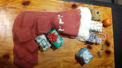 Christmas stocking - Cake by TheCakemanDulwich