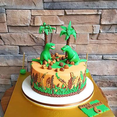 Dinosaur Cake - Cake by Mora Cakes&More