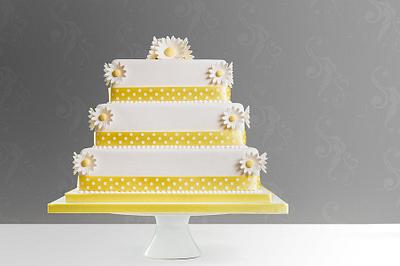 Daisy Wedding Cake - Cake by Celebration Cakes by Cathy Hill
