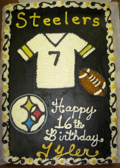 Steelers football cake - Cake by Nancys Fancys Cakes & Catering (Nancy Goolsby)