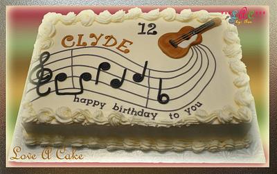 Guitar-themed Birthday Cake - Cake by genzLoveACake