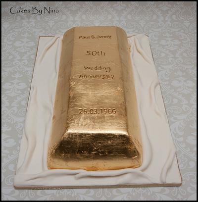 Gold Bar Fruit Cake - Cake by Cakes by Nina Camberley
