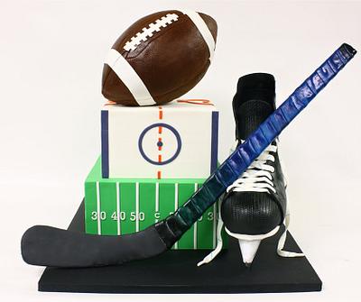 Sports Themed Bar Mitzvah Cake - Cake by Berliosca Cake Boutique