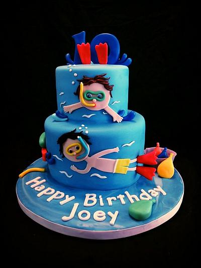 Pool Party Cake - Cake by BellaCakes & Confections