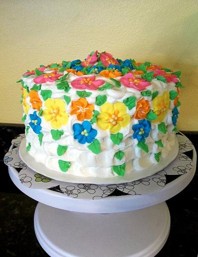 Tropical Wedding Cake, Cuppies & Cookies! - Cake by Karen